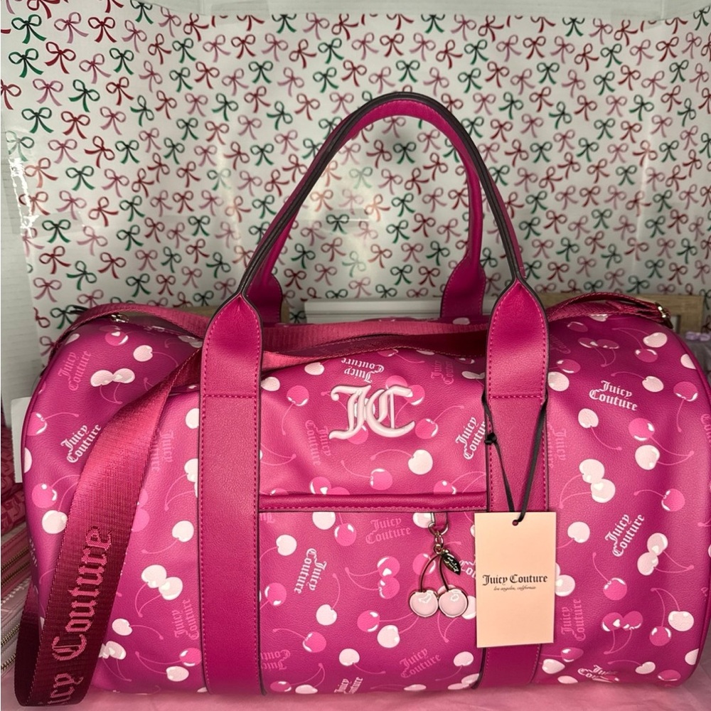 New Juicy Couture Cherry On Top Weekender Duffle Bag